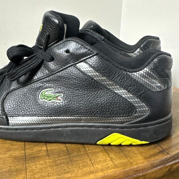 Lacoste Black Leather Sneakers Men\'s Size 9 Casual Streetwear Shoes main image 2